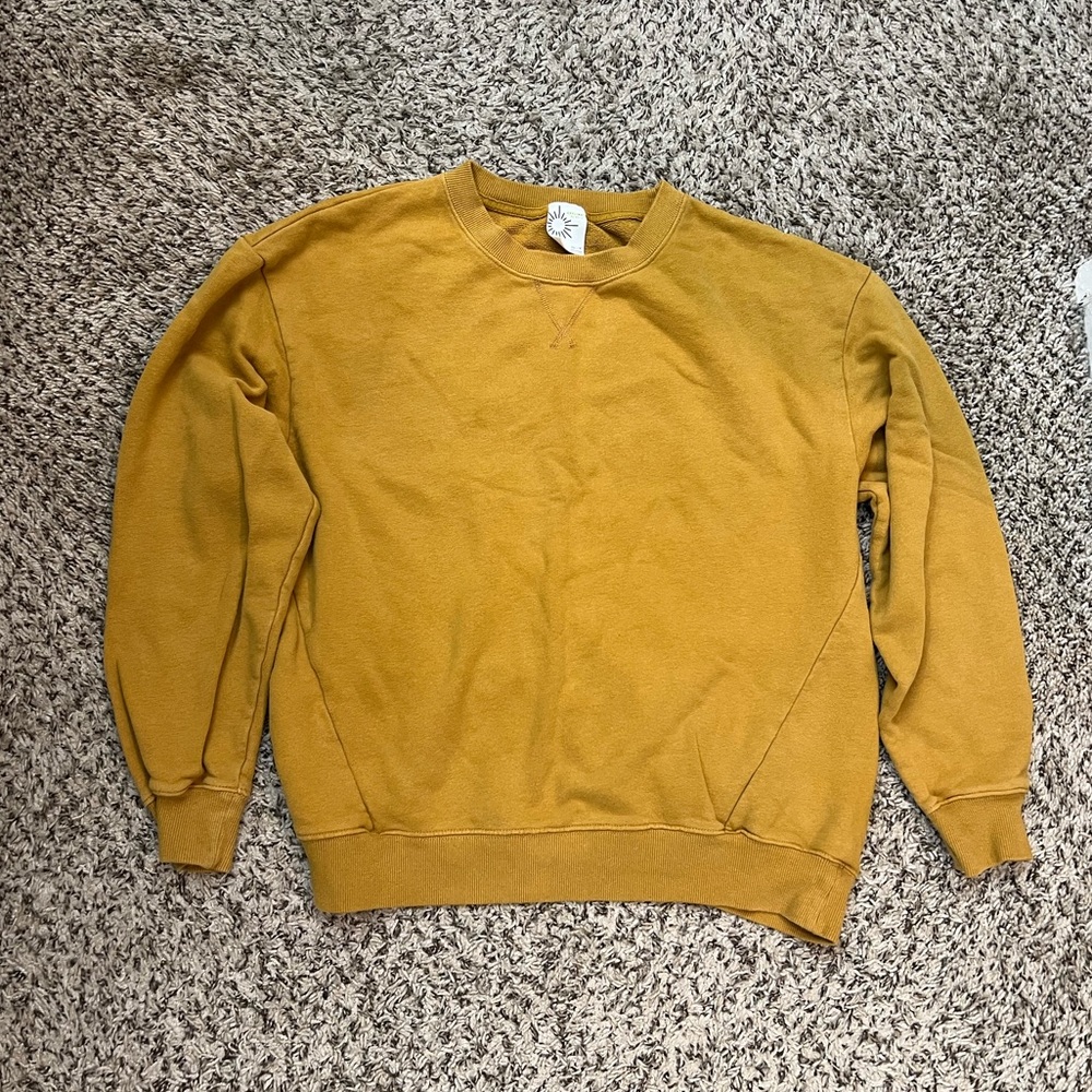 Aerie OFFLINE Crewneck Sweatshirt - Mustard